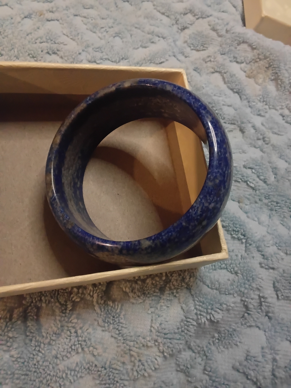 Lapis Lazuli Crystal Hard Bangle.